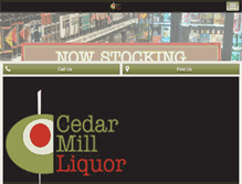 Tablet Screenshot of cedarmillliquor.com